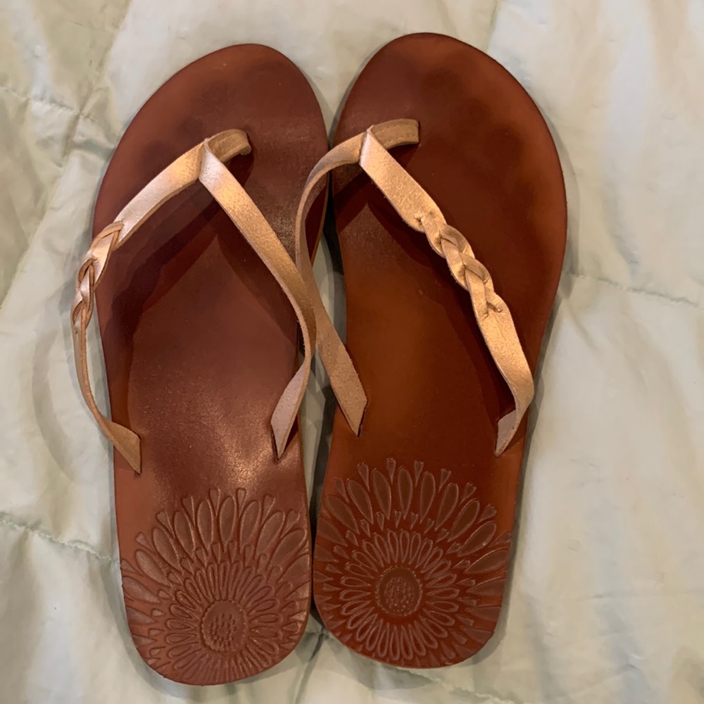 Gold Flip Flops